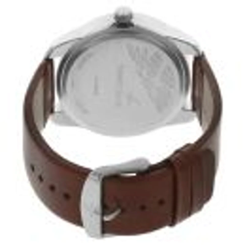 Fastrack NS3123sl02 Quartz Analog Silver Dial Leather Strap Watch - Image 3