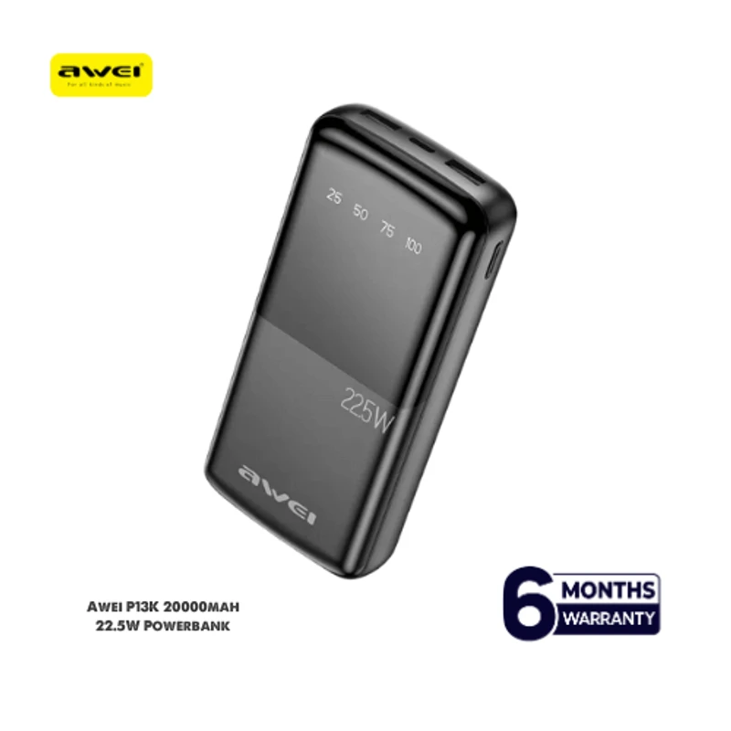 Awei P13K 20000mAh 22.5W Powerbank