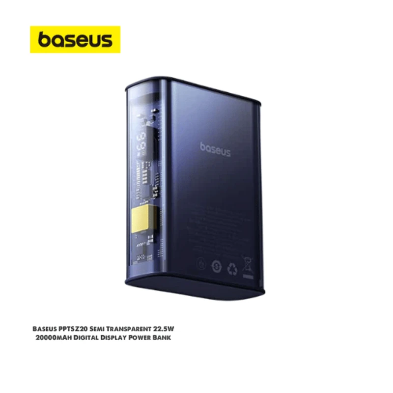 Baseus PPTSZ20 Semi Transparent 22.5W 20000mAh Digital Display