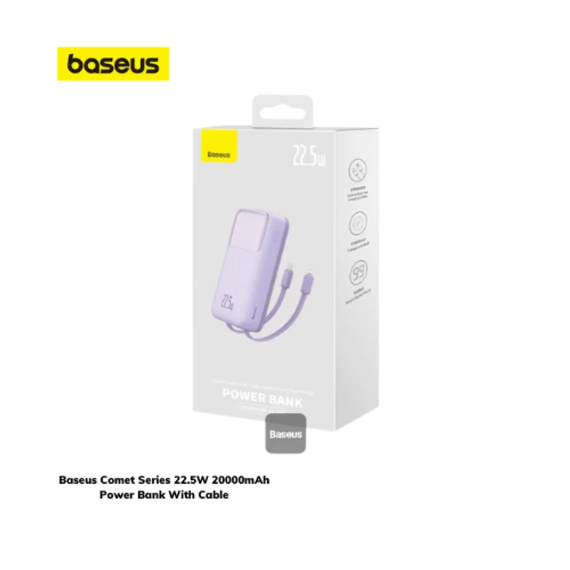 Baseus Comet Series 22.5W 20000mAh Power Bank With Cable - Image 4