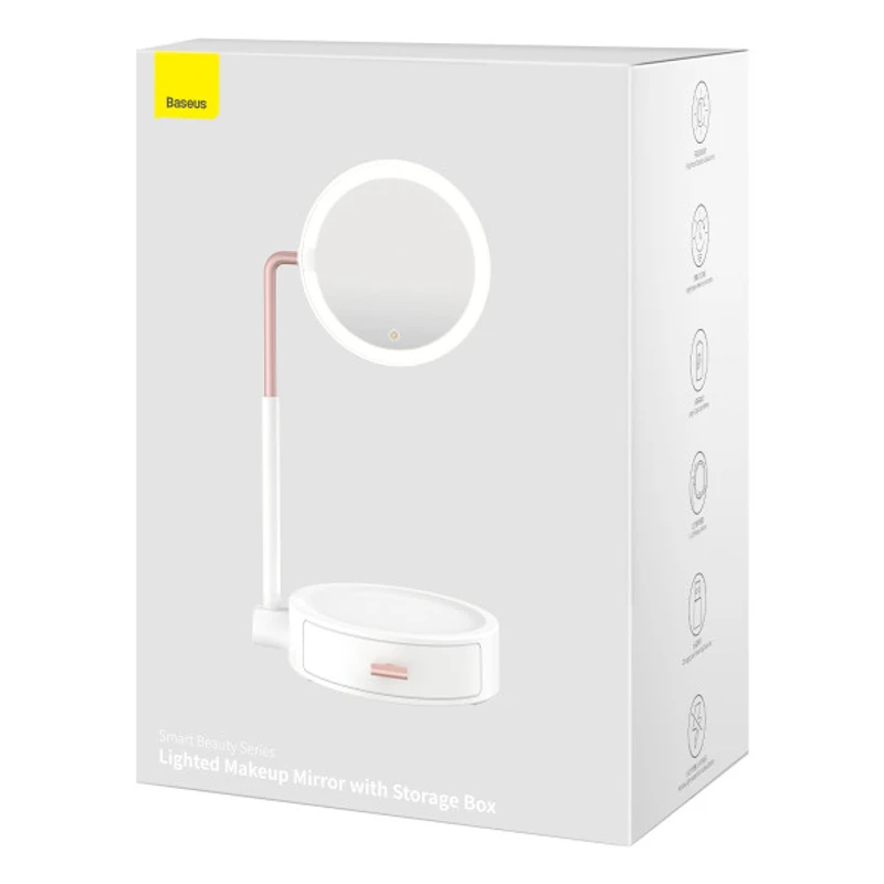 Baseus Smart Beauty Series Lighted Makeup Mirror with Adjustable Lamp Storage Box