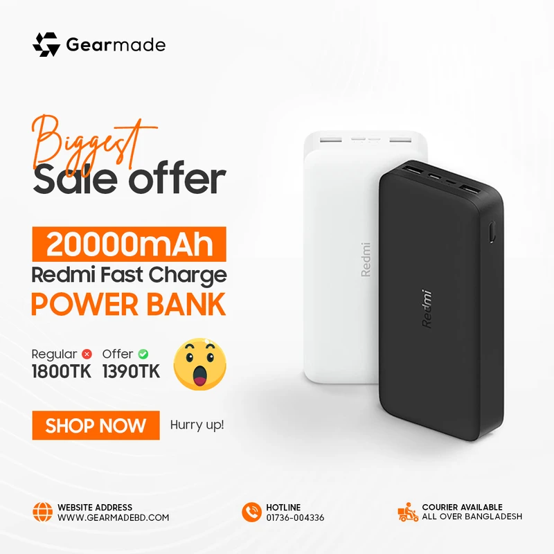 Xiaomi Redmi 20000mAh 18W Fast Charge Power Bank