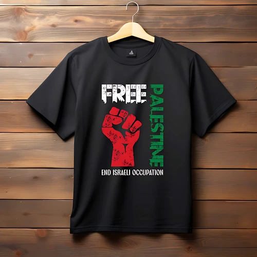 Free Palestine Fist T-Shirt - End Israeli Occupation