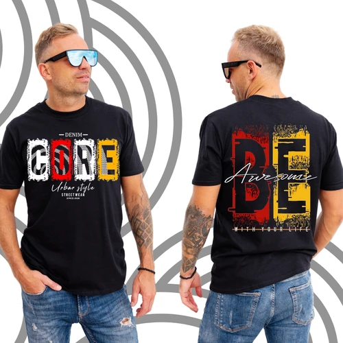 Premium Front & Back Design: "Core Urban Style" & "Be Awesome" Tee