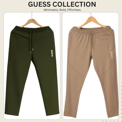 2pcs olive & Khaki China Guess Semi Narrow Premium Trouser For Men