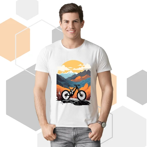 Mountain Bike Landscape T-Shirt - Adventure Tee