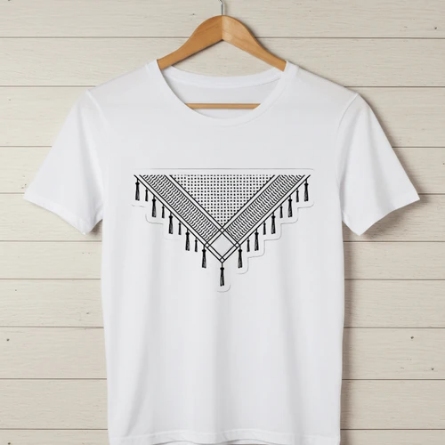 Keffiyeh Pattern T-Shirt - Palestinian Scarf Design