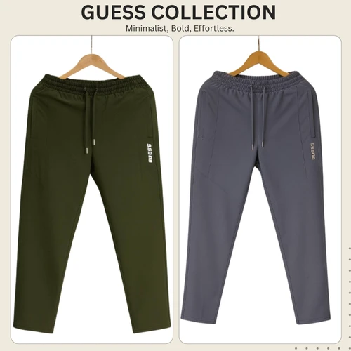 2pcs ash & olive China Guess Semi Narrow Premium Trouser For Men