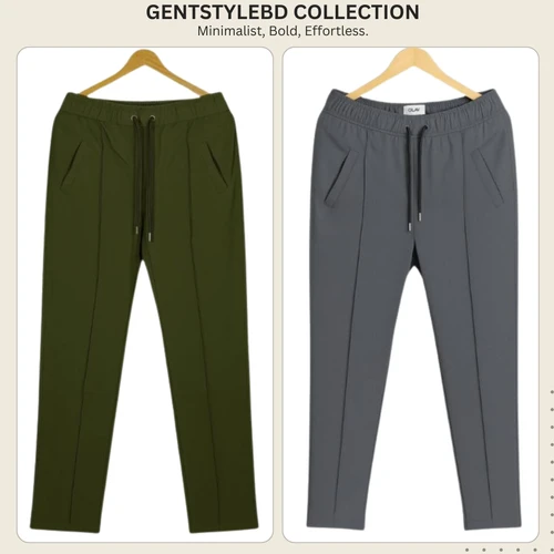 2 Pies Premium Formal Olive & Ash Trouser For man