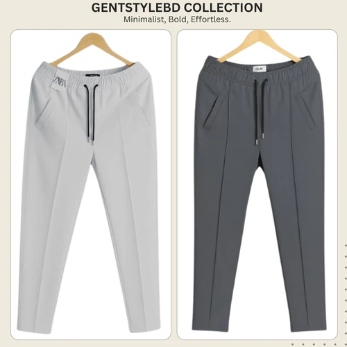 premium Formal White & Ash  Trouser For man