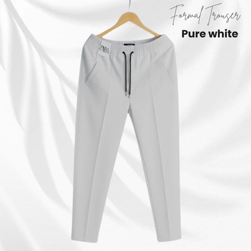 premium Formal White & Ash  Trouser For man