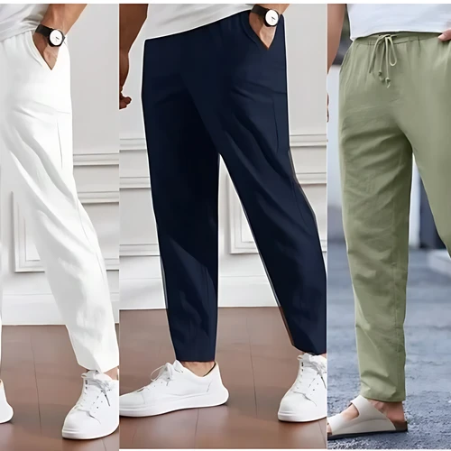 3 Pcs Combo Remi Cotton Trouser for Men