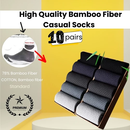 Anti-bacterial Men Bamboo Fiber Sport Socks 10 pair