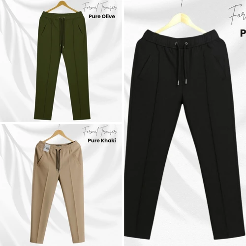 3 pies Premium Formal Khaki & Olive, Black Trouser For man