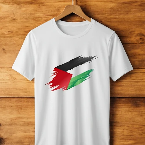 Palestinian Flag Brushstroke T-Shirt - Show Your Colors