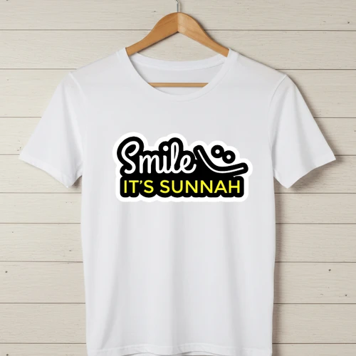 Smile It's Sunnah T-Shirt - Islamic Reminder Tee -