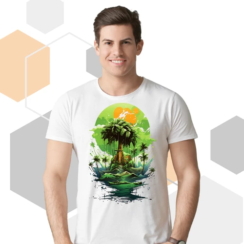 Tropical Island Paradise T-Shirt - Vacation Graphic Tee