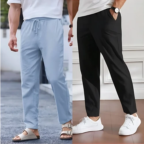 (2 Pcs Combo) Remi Cotton Trouser for Men