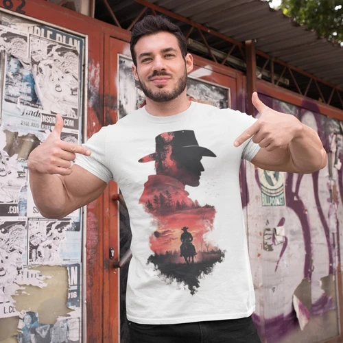 Cowboy Silhouette T-Shirt - Western Graphic Tee - Buy Online