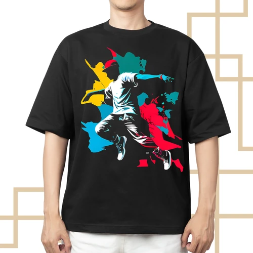 Abstract Dancer Graphic T-Shirt - Urban Dance Tee - Buy Online