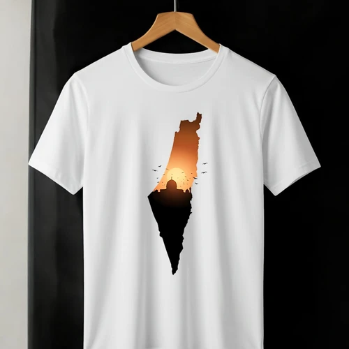 Palestine Map Sunset T-Shirt