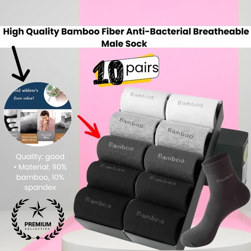 Anti-Bacterial Breatheable Male Sock 10 pairs