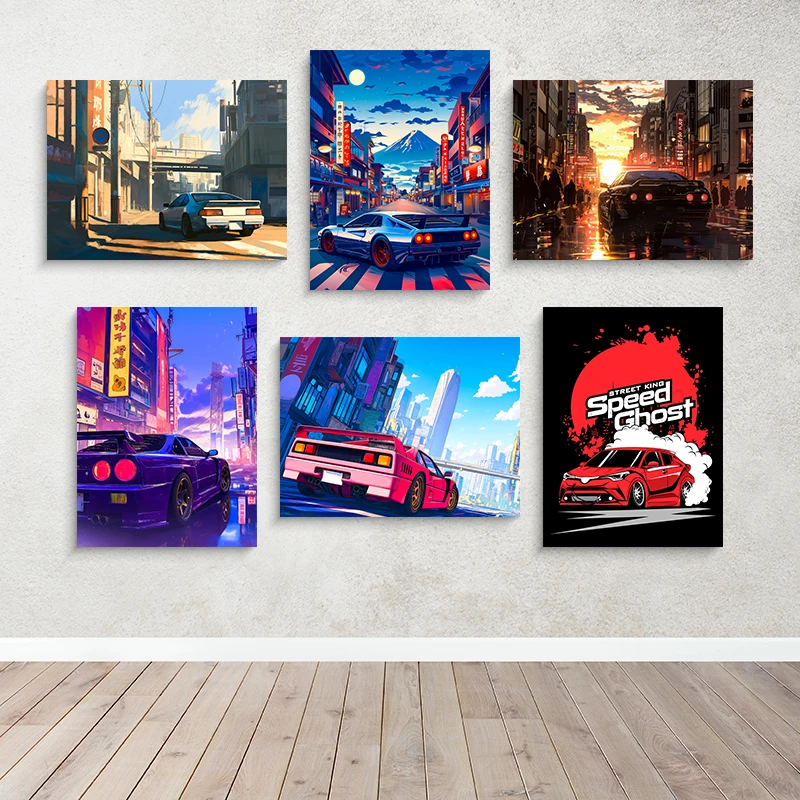 6 Part Car Canvas Set 31