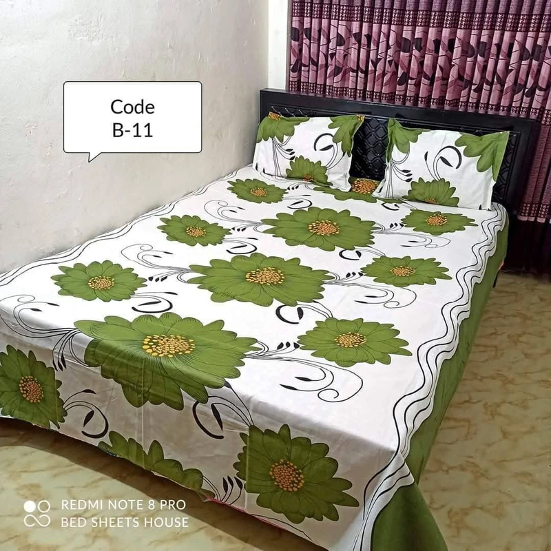 King Size Bedsheet Set With Two Pillow Covers