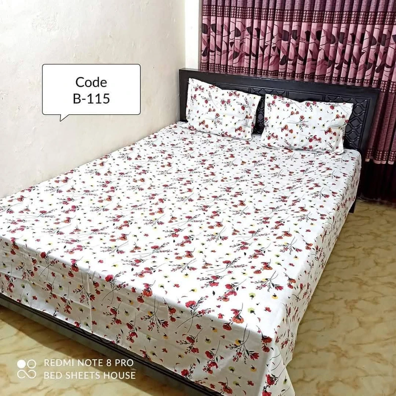 King Size Bedsheet Set With Two Pillow Covers