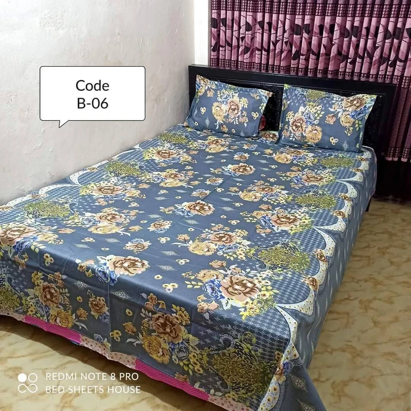 King Size Bedsheet Set With Two Pillow Covers - Bed Sheet