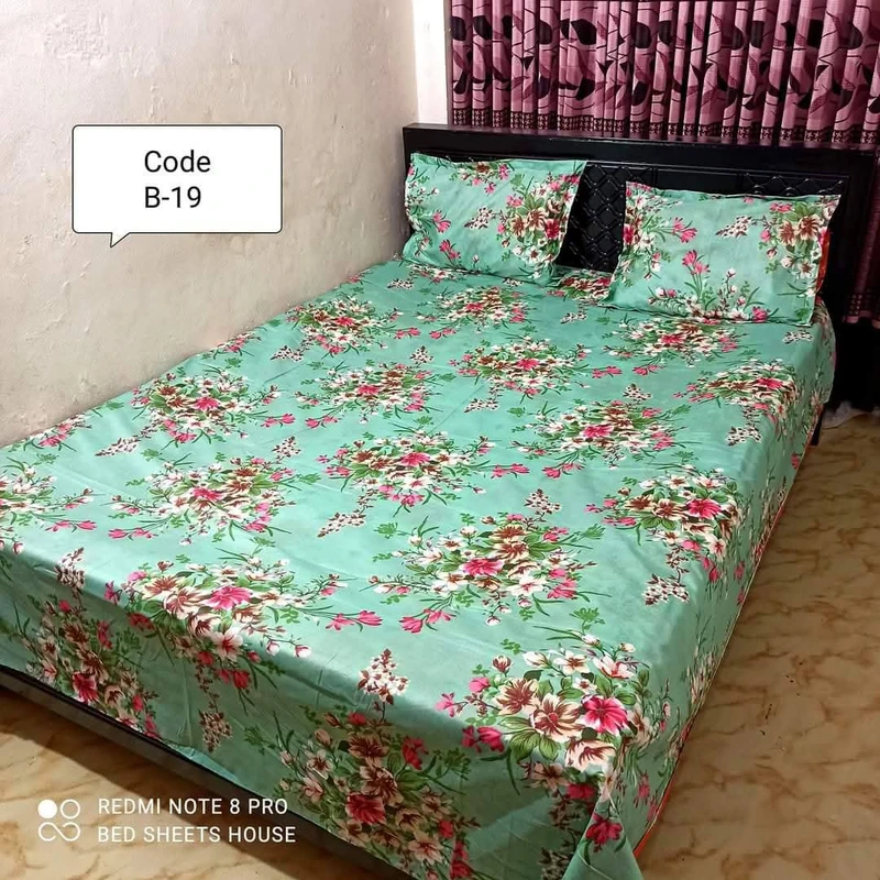 King Size Bedsheet Set With Two Pillow Covers - Bed Sheet