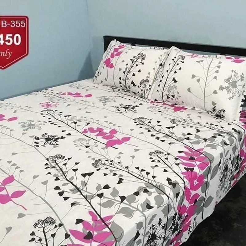 King Size Bedsheet Set With Two Pillow Covers