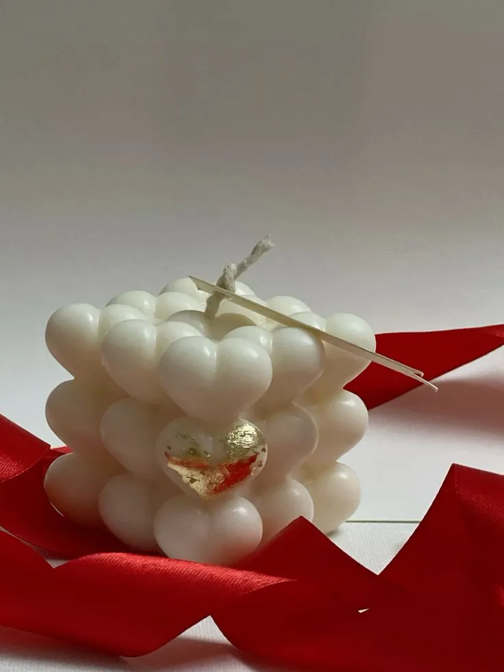 Heart Bubble Candle