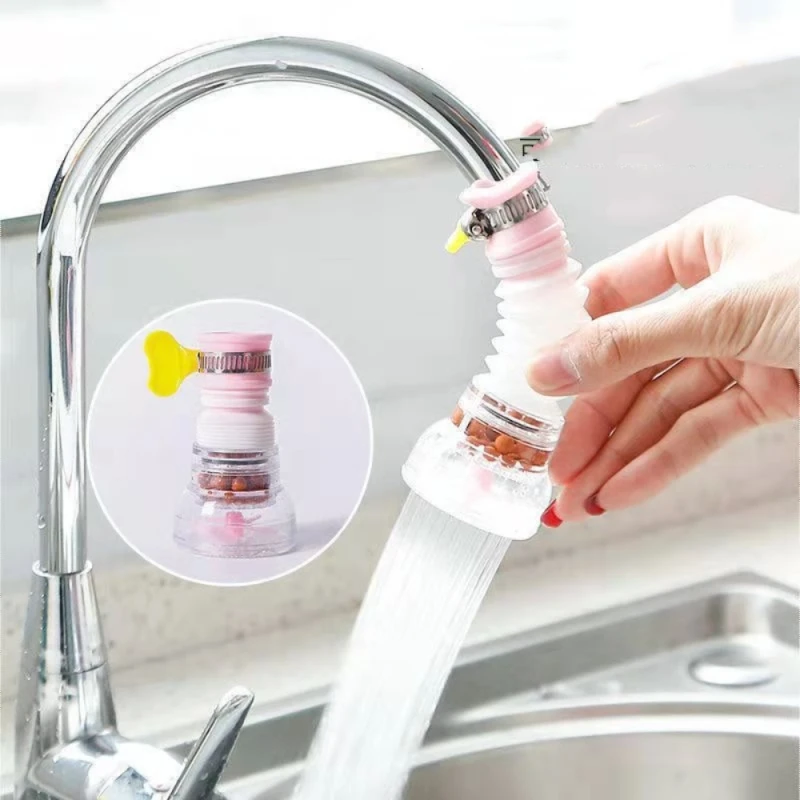360 Degree Water Filter Faucet Extender Water Saving Splash-Proof Kitchen Faucets Water Filter Cartridge And Carbon Block