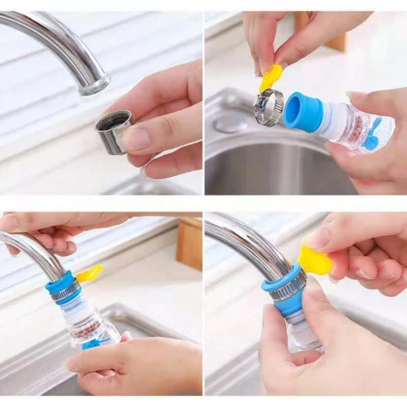 360 Degree Water Filter Faucet Extender Water Saving Splash-Proof Kitchen Faucets Water Filter Cartridge And Carbon Block - Image 4