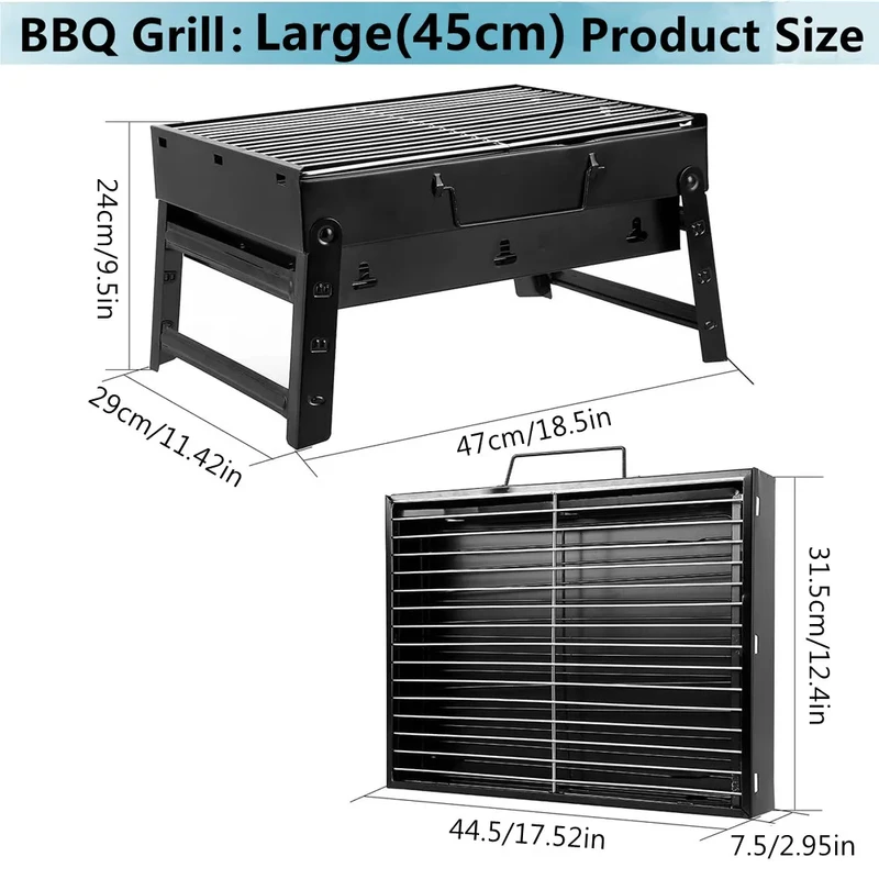Stainless Steel Folding BBQ & Grill Stove - Image 6