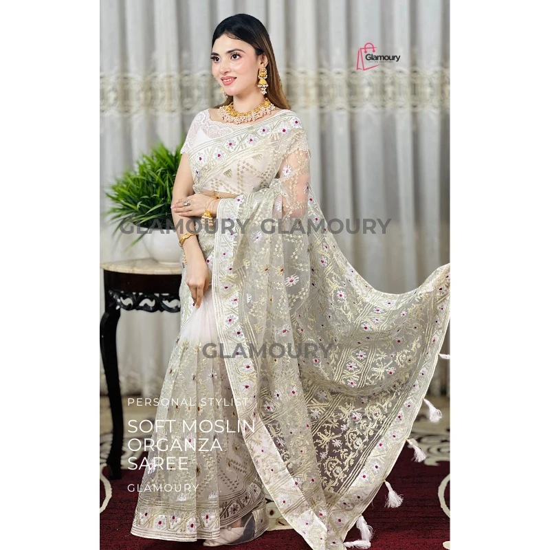 Soft Moslin Organza_white