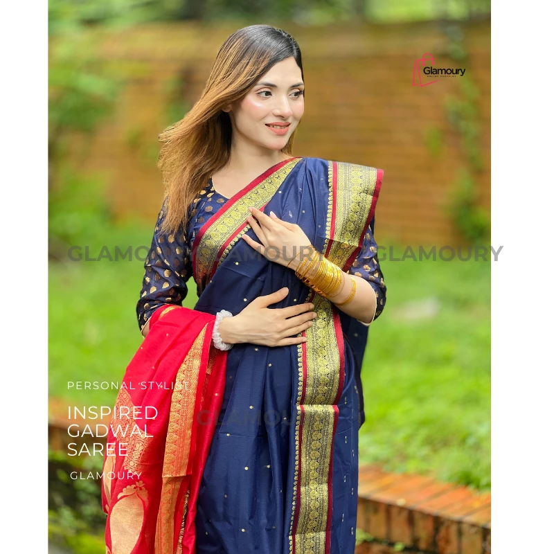 Inspired Gadwall saree_blue