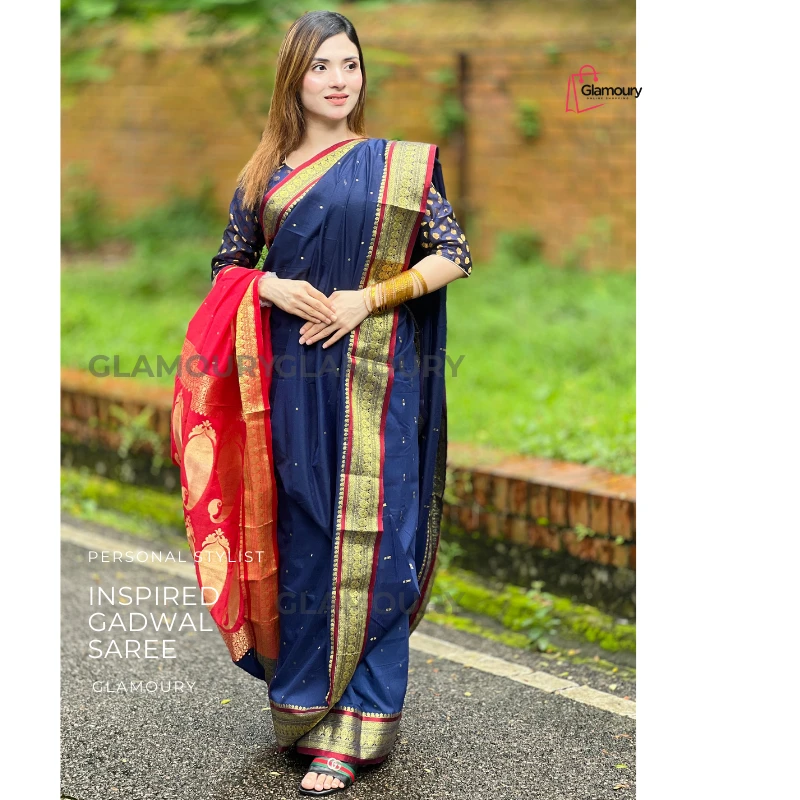 Inspired Gadwall saree_blue