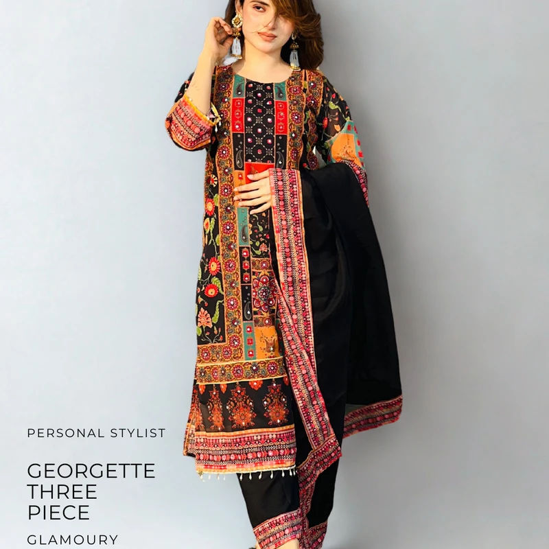 Georgette Readymade Three Piece