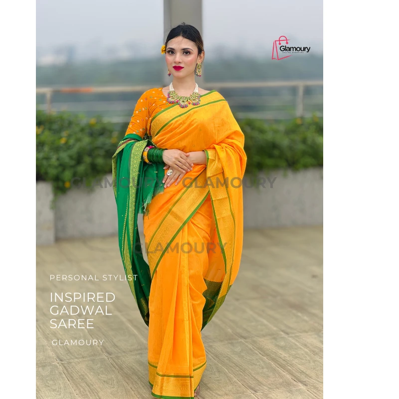 Inspired Gadwall saree_Yellow