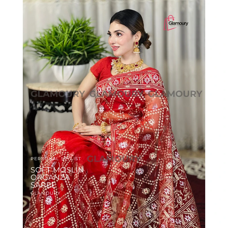 Soft Moslin Organza_Red - Image 4