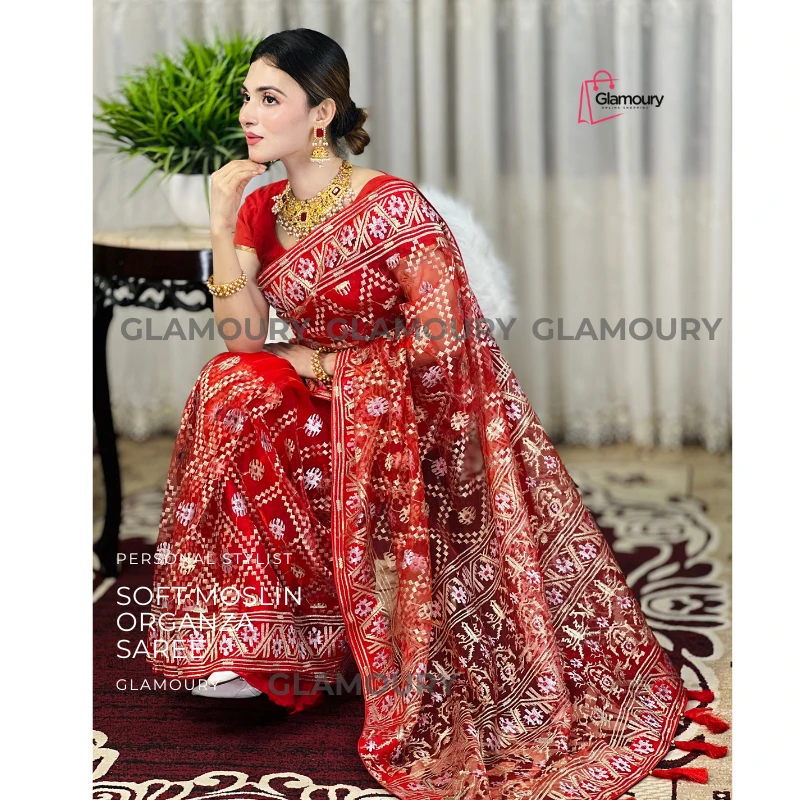 Soft Moslin Organza_Red - Image 6