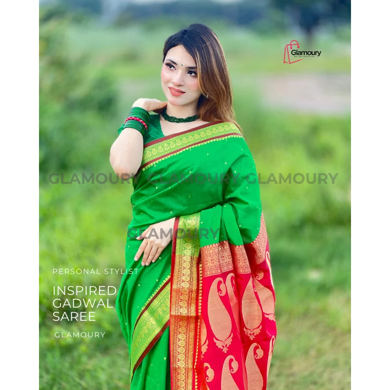 Inspired Gadwall saree_Green