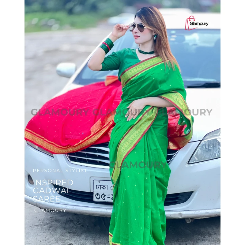 Inspired Gadwall saree_Green