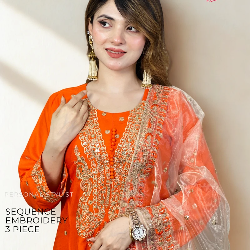 Sequence Embroidery 3 piece