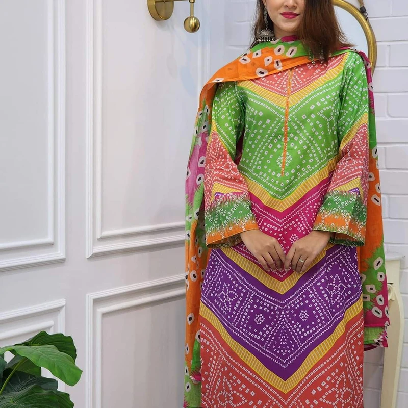 Readymade Cotton Three Piece