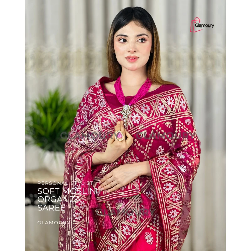 Soft Moslin Organza_Magenda - Image 3