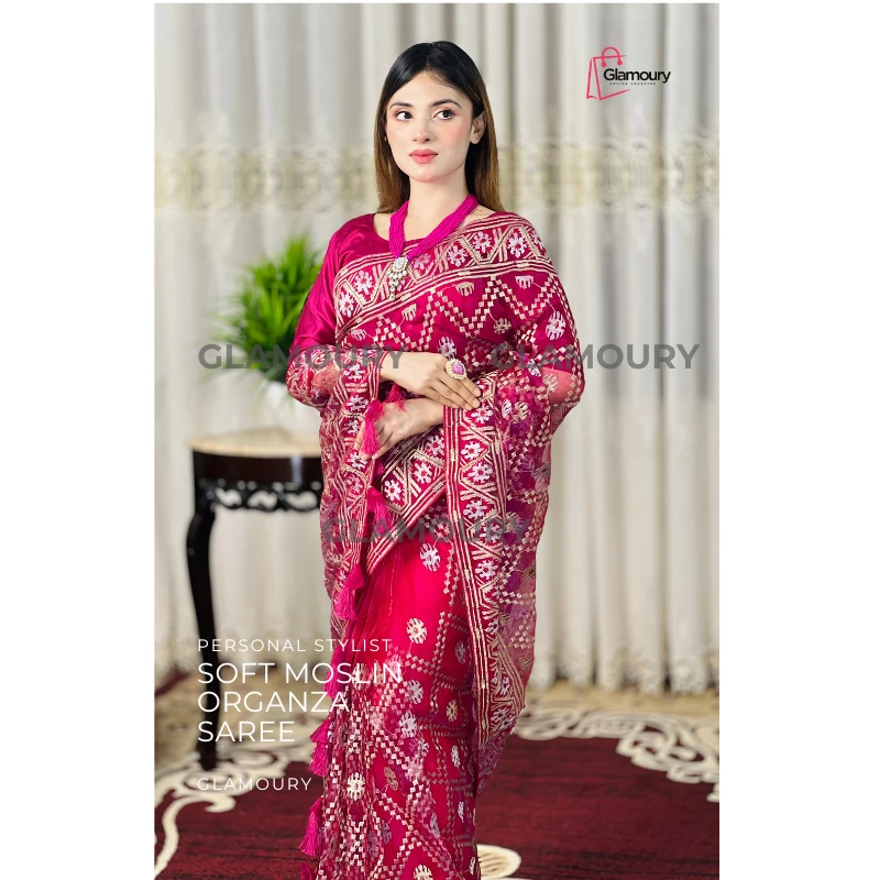 Soft Moslin Organza_Magenda - Image 5