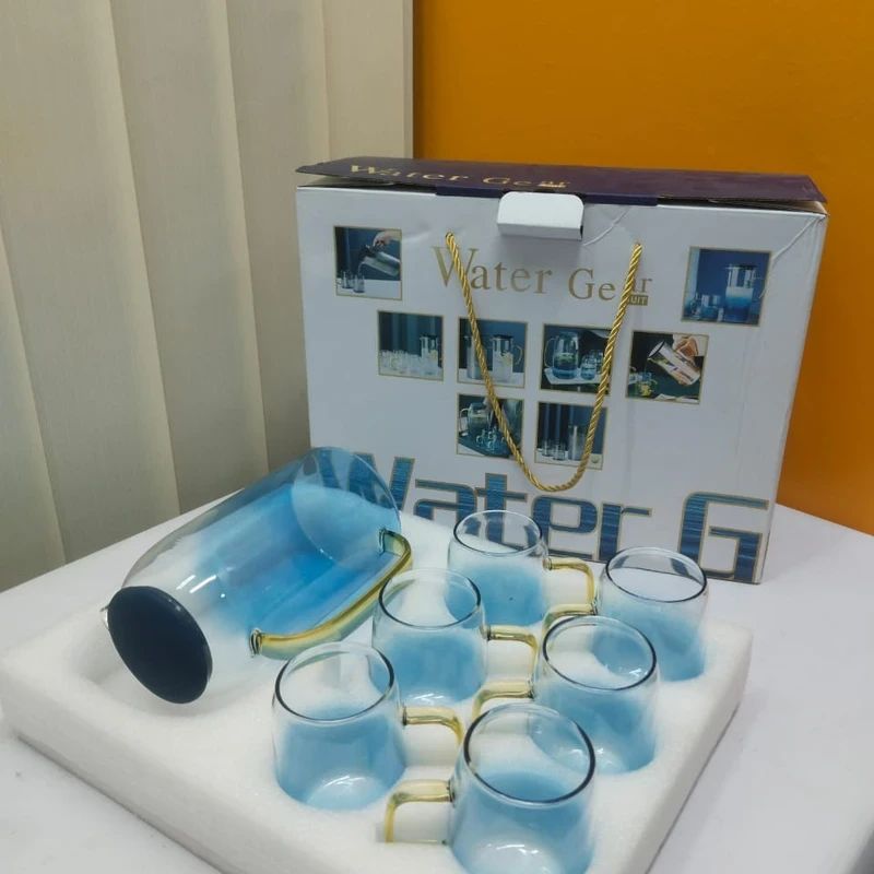 "Luxury Blue Glass Water Set – Elegant & Stylish Hydration" - Image 4